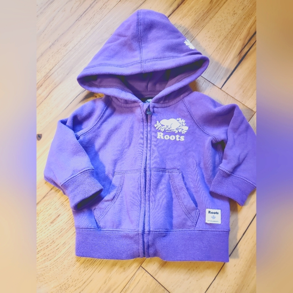 6-12m Roots Kids Purple Hoodie
